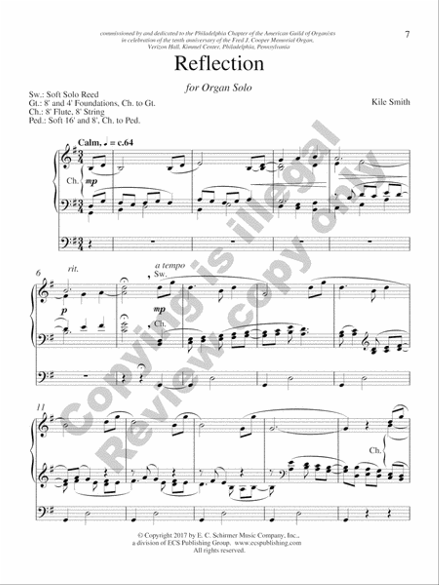 Fred J. Cooper Organ Book: Five Compositions for Organ Solo Organ Solo scores gallery preview page 7