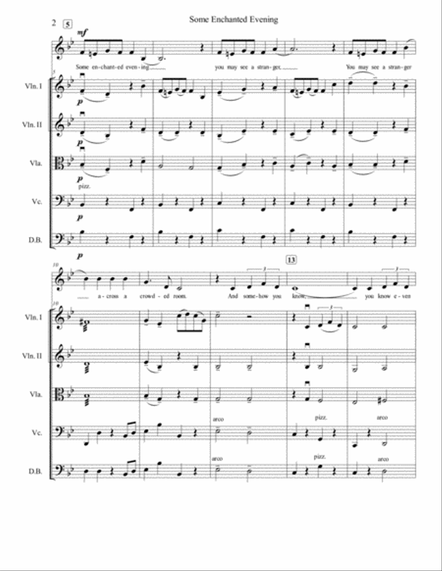 Some Enchanted Evening Small Ensemble scores gallery preview page 3