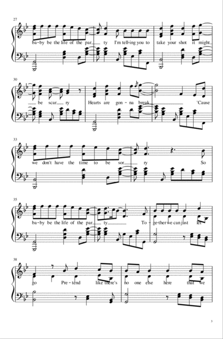 Life Of The Party Piano Solo scores gallery preview page 3