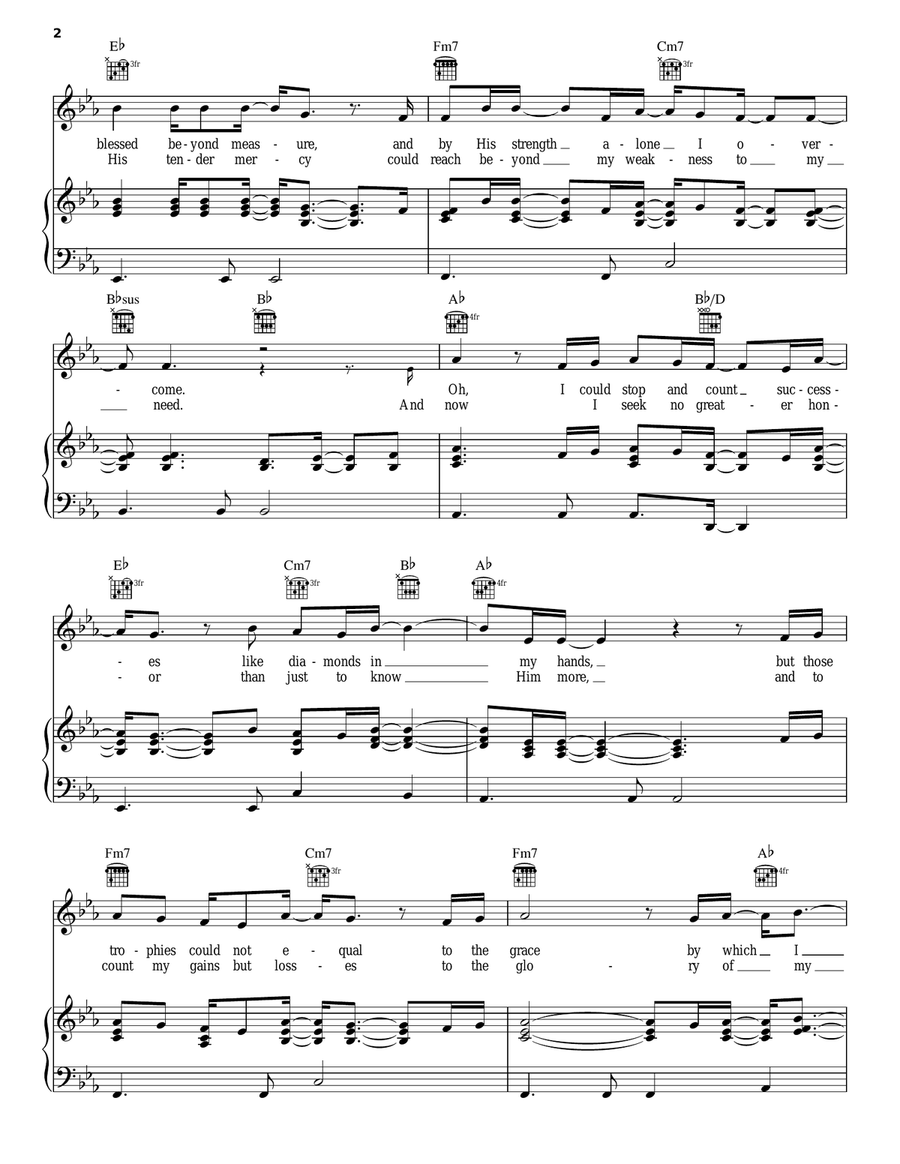 In Christ Alone Piano, Vocal, Guitar scores gallery preview page 2
