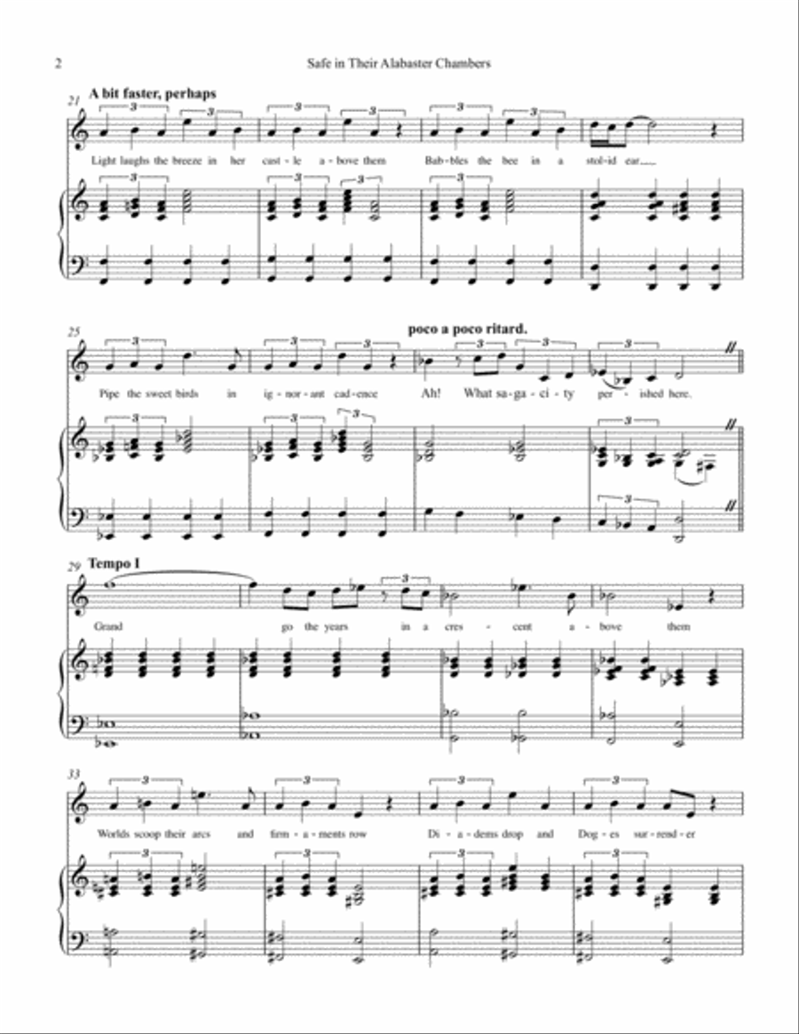Safe In Their Alabaster Chambers Small Ensemble scores gallery preview page 2