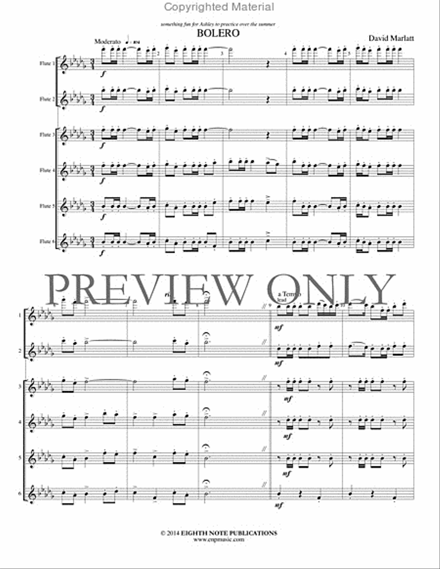 Bolero Small Ensemble scores gallery preview page 2