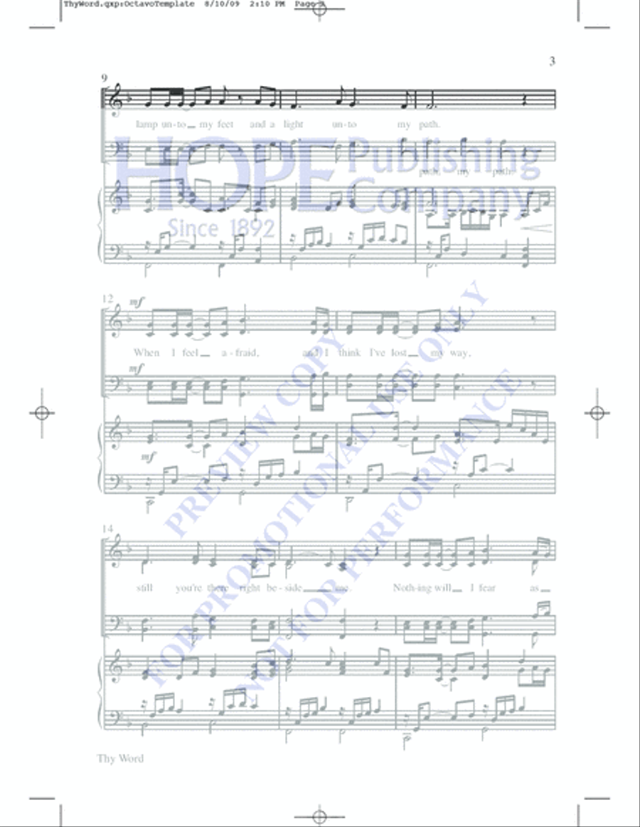 Thy Word Thy Word 4-Part scores gallery preview page 3