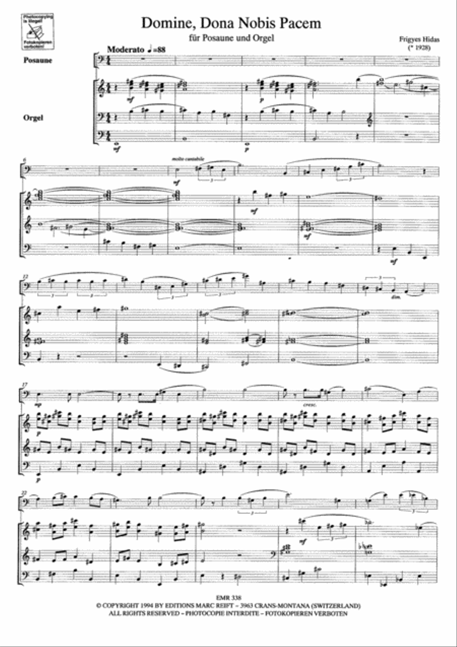 Domine, Dona Nobis Pacem Trombone scores gallery preview page 3