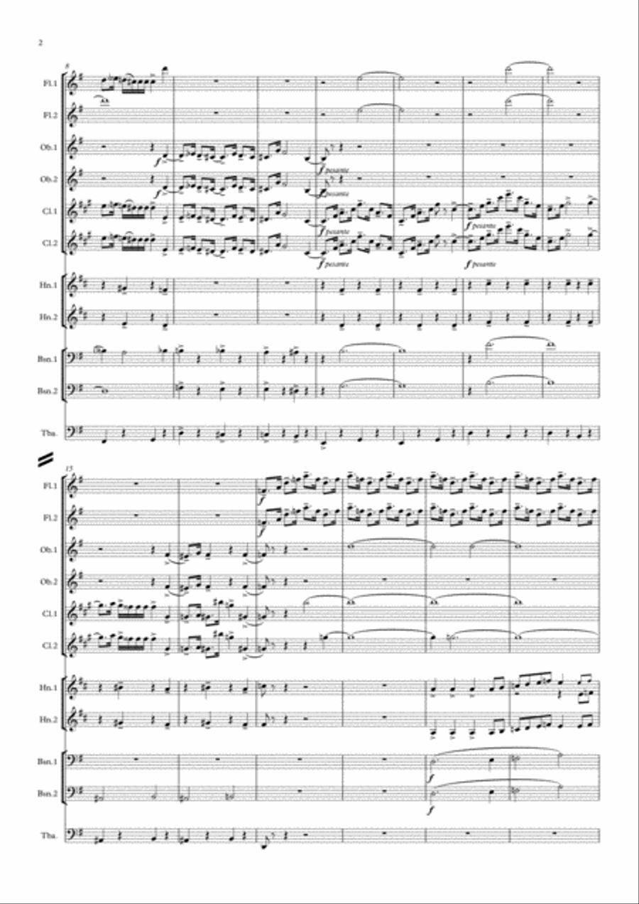Dance Of The Knights Woodwind Quintet scores gallery preview page 2