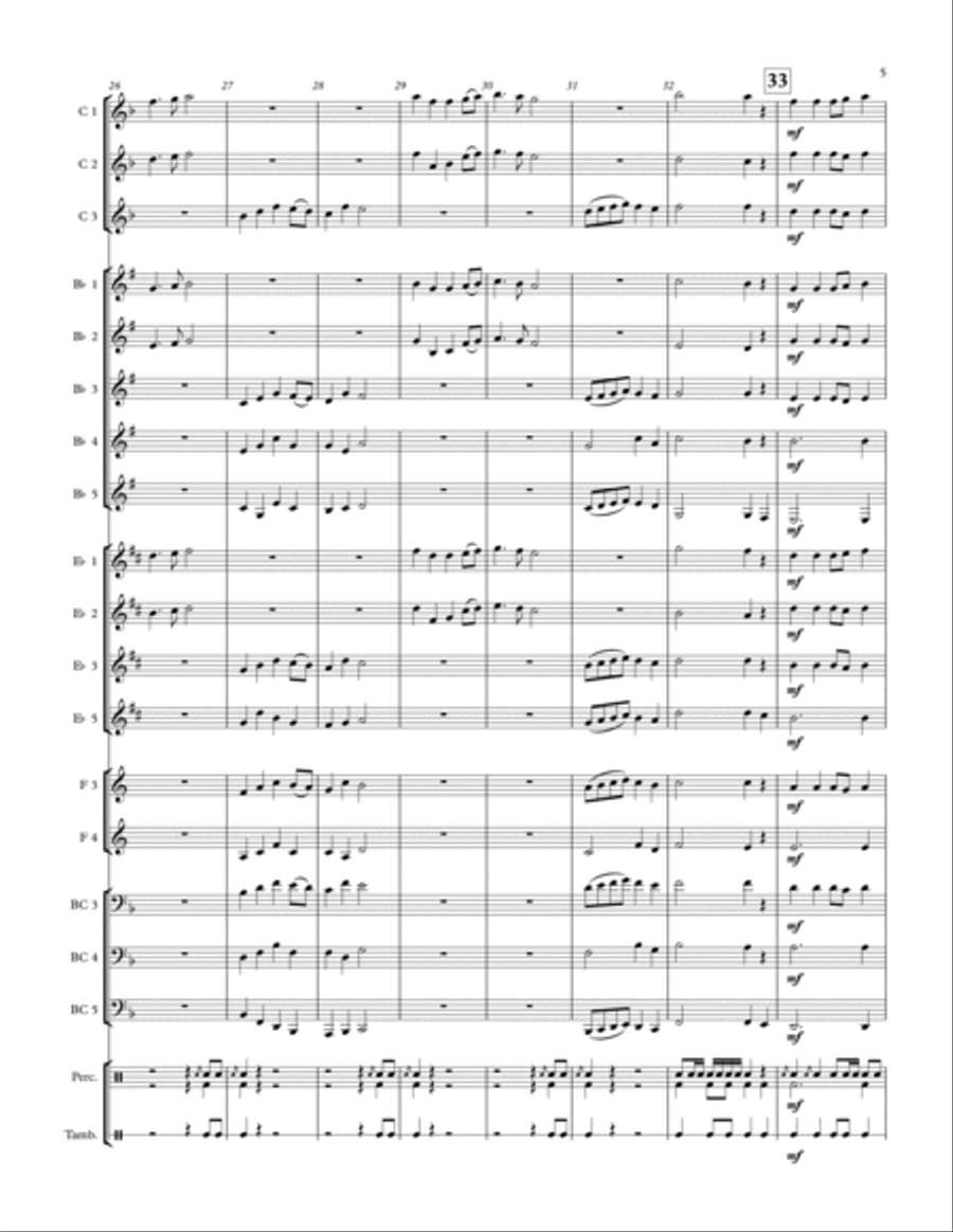 Regal Rondo - for adaptable quintet Concert Band scores gallery preview page 5