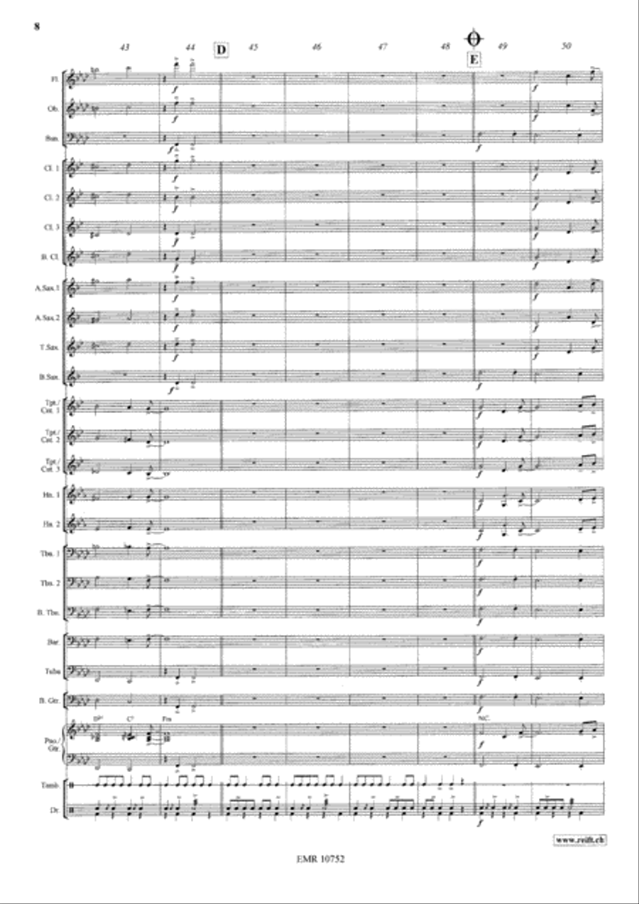King's Blues March Concert Band scores gallery preview page 9