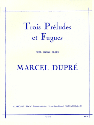 Book cover for Trois Preludes et Fugues