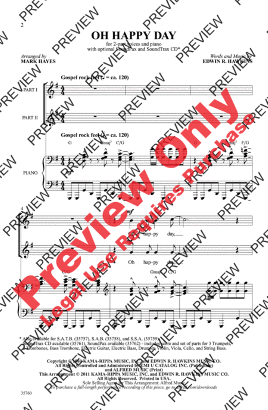 Oh Happy Day 2-Part scores gallery preview page 2