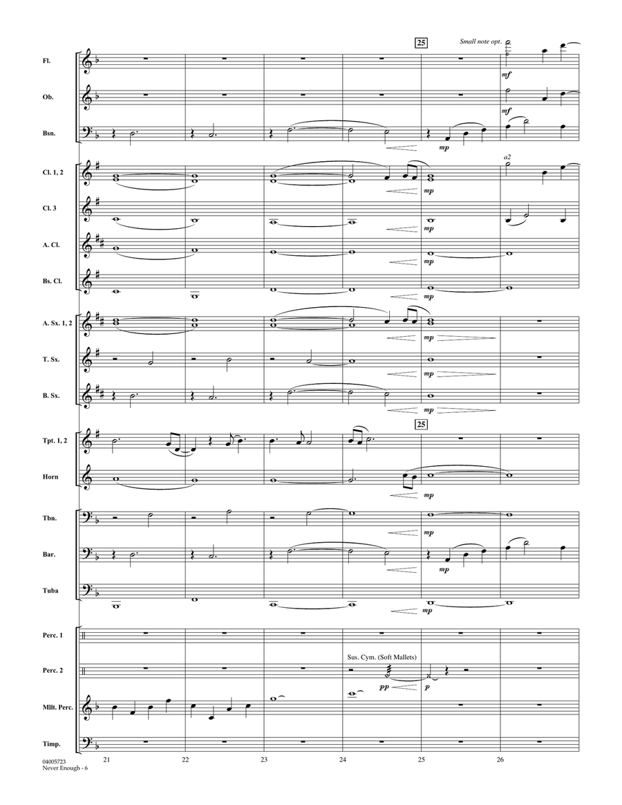 Never Enough (from The Greatest Showman) (arr. Johnnie Vinson) - Conductor Score (Full Score) Concert Band scores gallery preview page 5