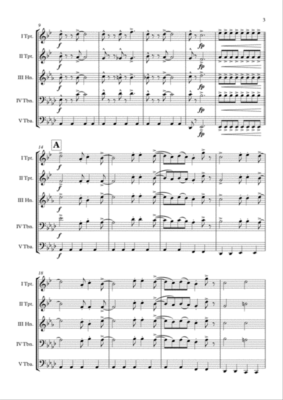Macgyver - Theme Brass Quintet scores gallery preview page 4