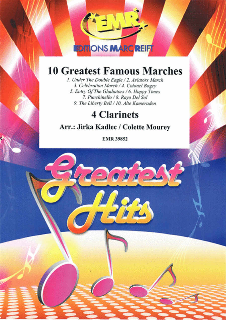10 Greatest Famous Marches Clarinet Quartet scores gallery preview page 1