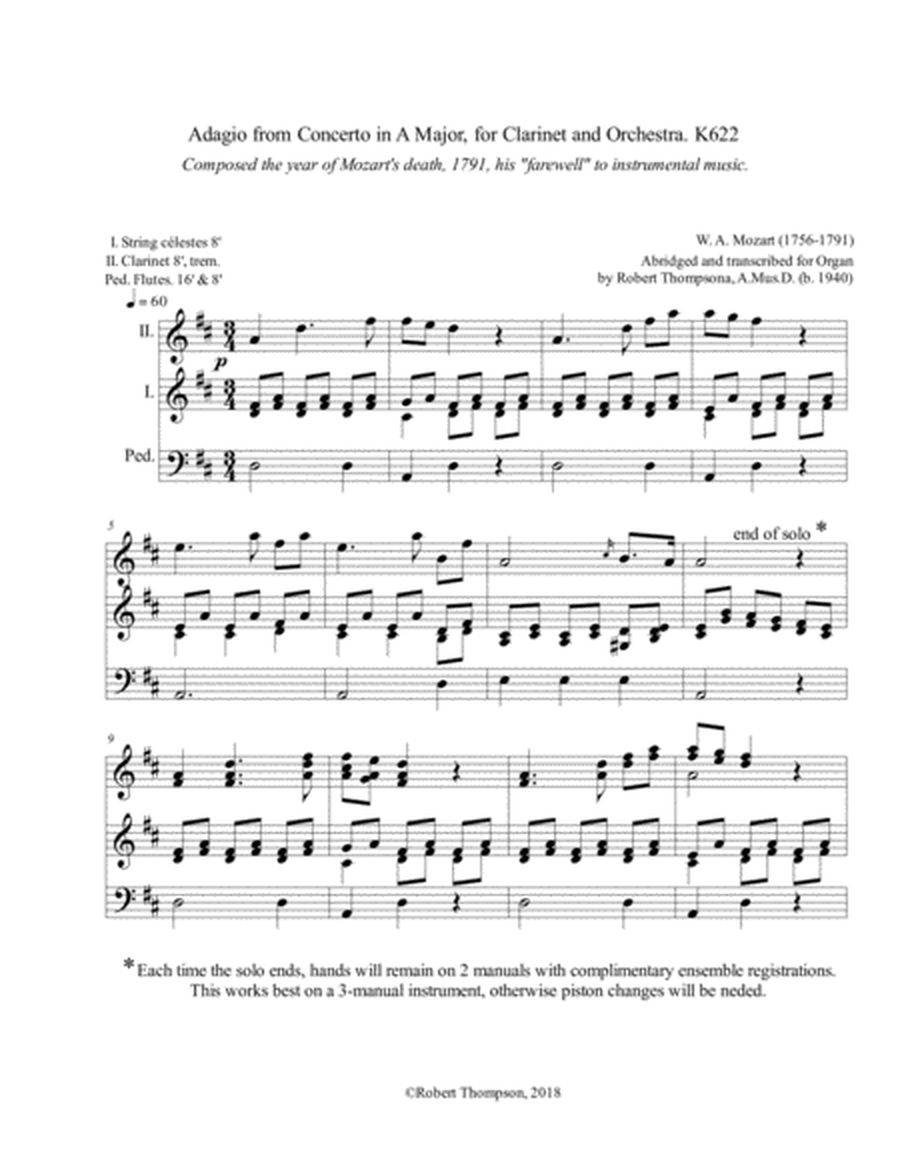 Adagio in D Major for Organ
