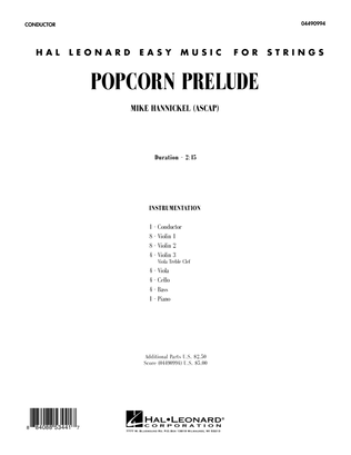 Book cover for Popcorn Prelude - Full Score