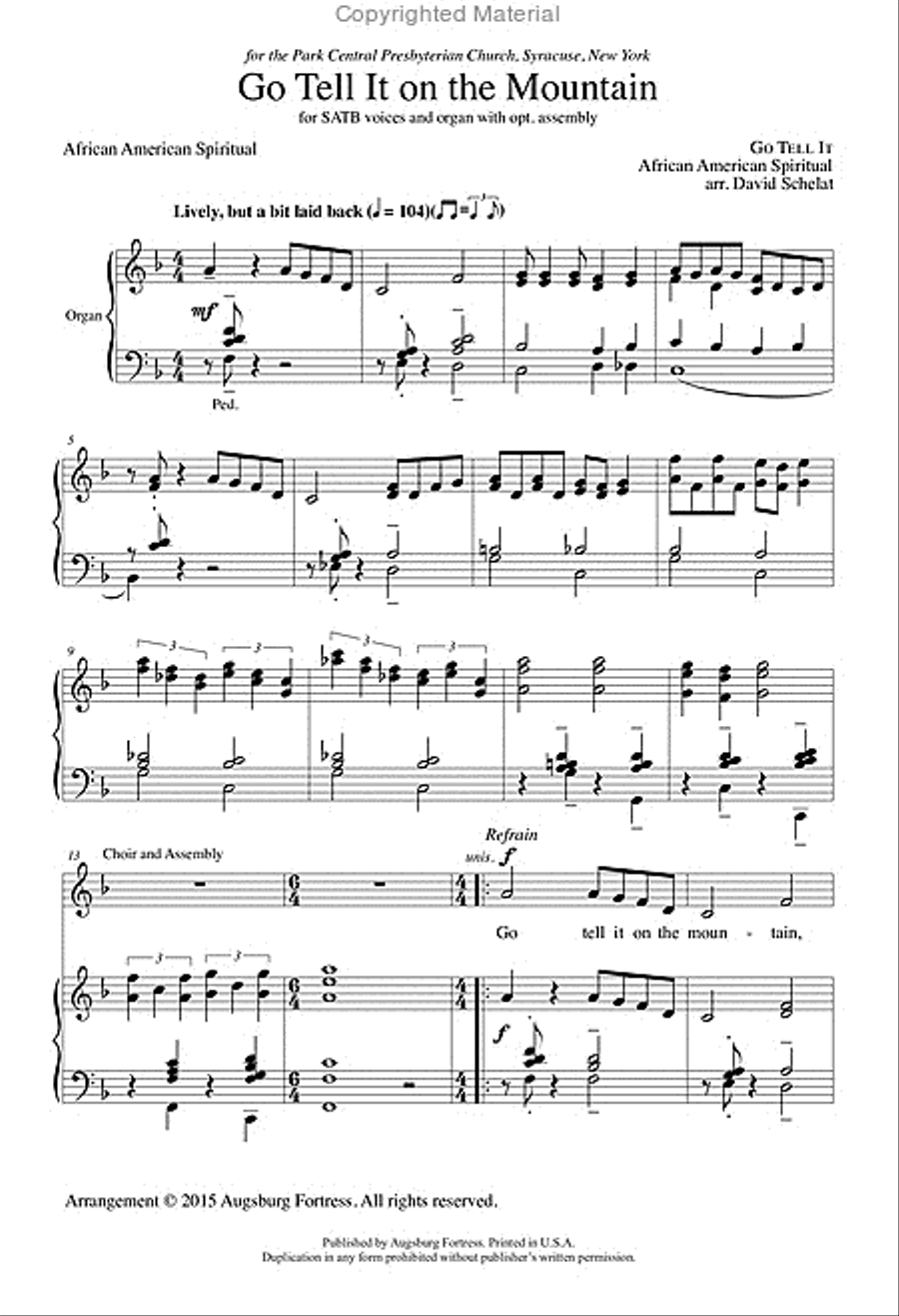Go Tell It on the Mountain 4-Part scores gallery preview page 4