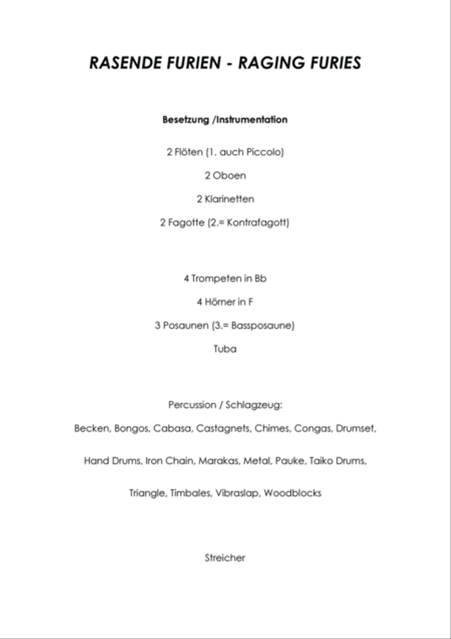 RAGING FURIES - Goettinnen der Rache Full Orchestra scores gallery preview page 6