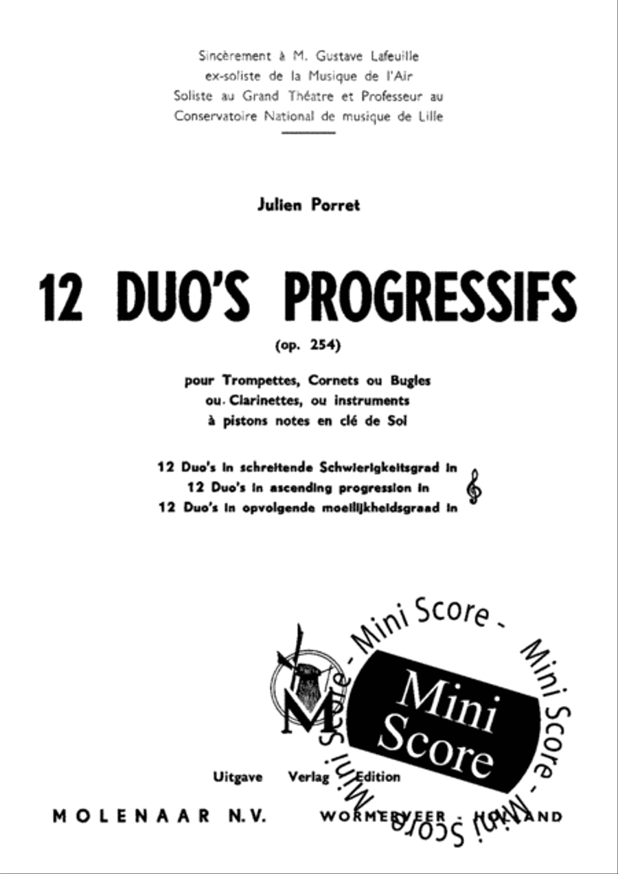 12 Duos Progressifs 12 Duos Progressifs Clarinet scores gallery preview page 3