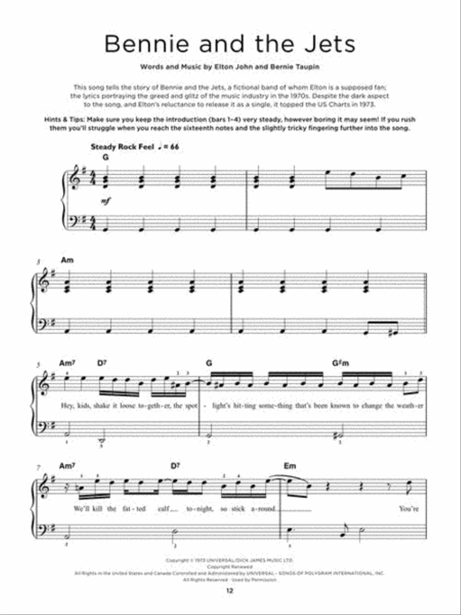 40 Elton John Songs 40 Elton John Songs Easy Piano scores gallery preview page 8