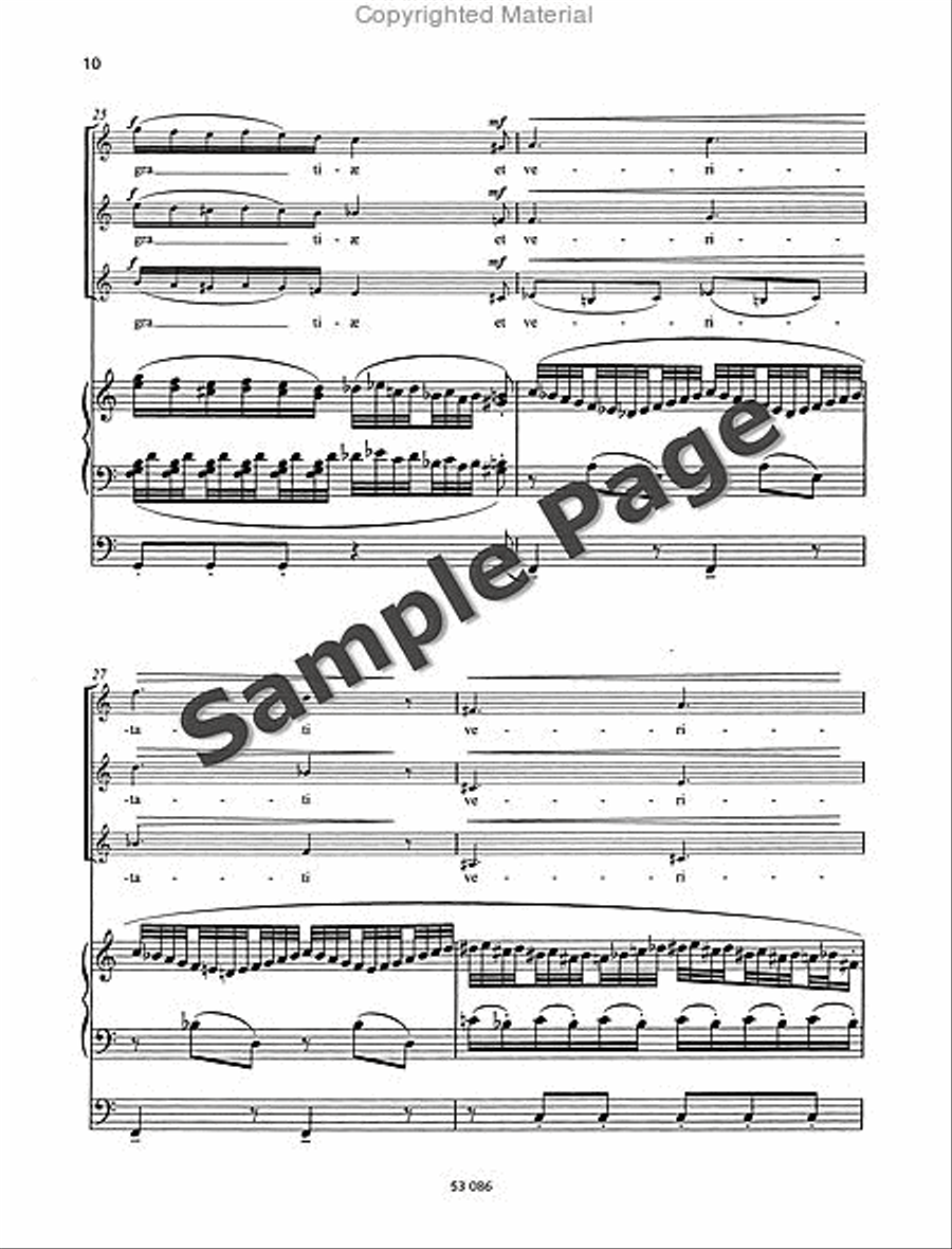 Verbum Caro Factun Est Femalechoir(ssa) Or 3 Solo Parts And Organ SSA scores gallery preview page 11