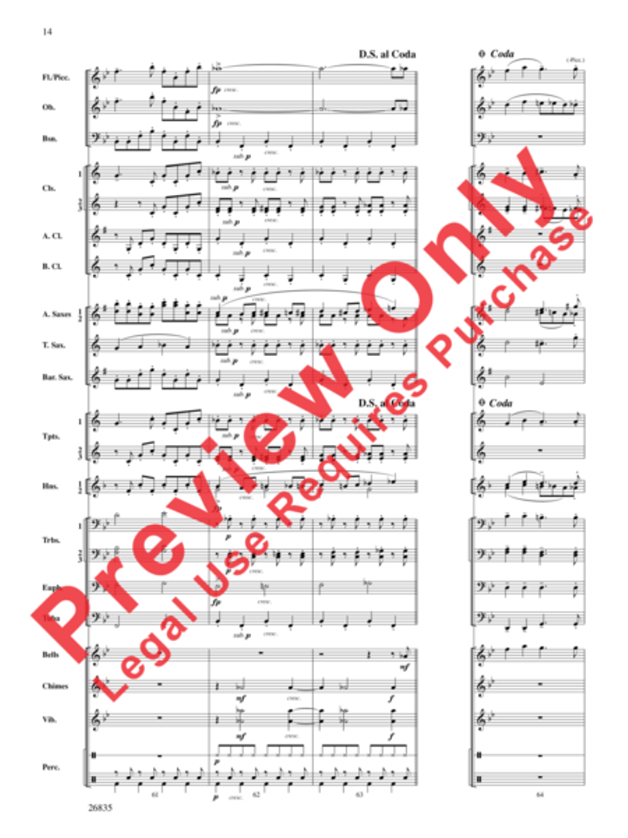 Snow Day Celebration! Concert Band scores gallery preview page 15