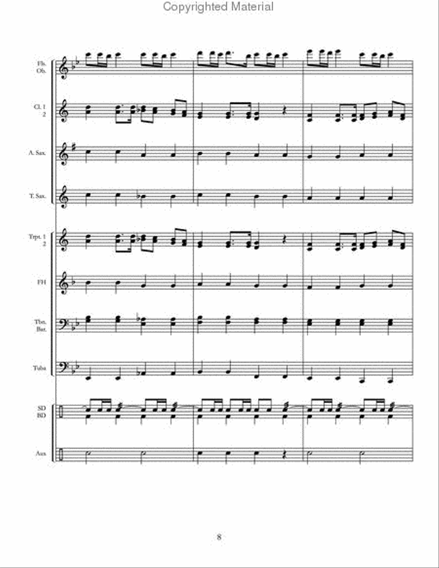 Military Parade Military Parade Concert Band scores gallery preview page 9