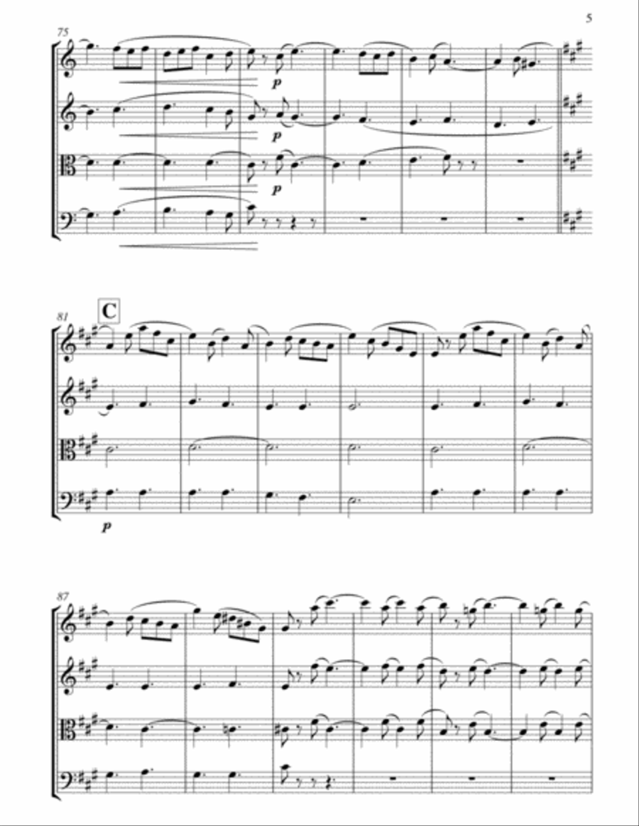 Pastorale String Quartet scores gallery preview page 6