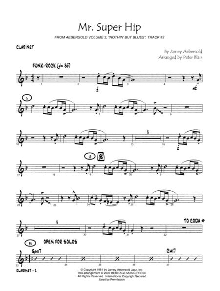Aebersold Jazz Ensemble, Vol. 1 - Clarinet Jazz Ensemble scores gallery preview page 2