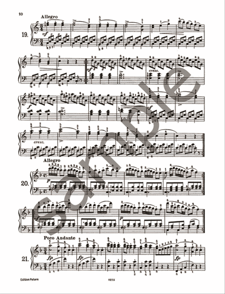 50 Beginner's Exercises Op. 481 Piano Method scores gallery preview page 4