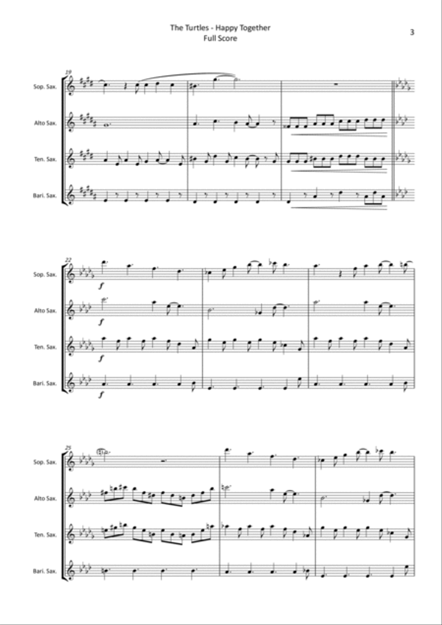 Happy Together Woodwind Quartet scores gallery preview page 5
