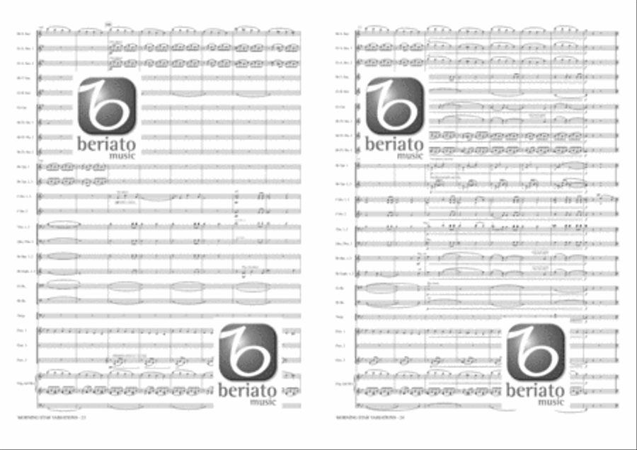 Morning Star Variations Fanfare Band scores gallery preview page 13