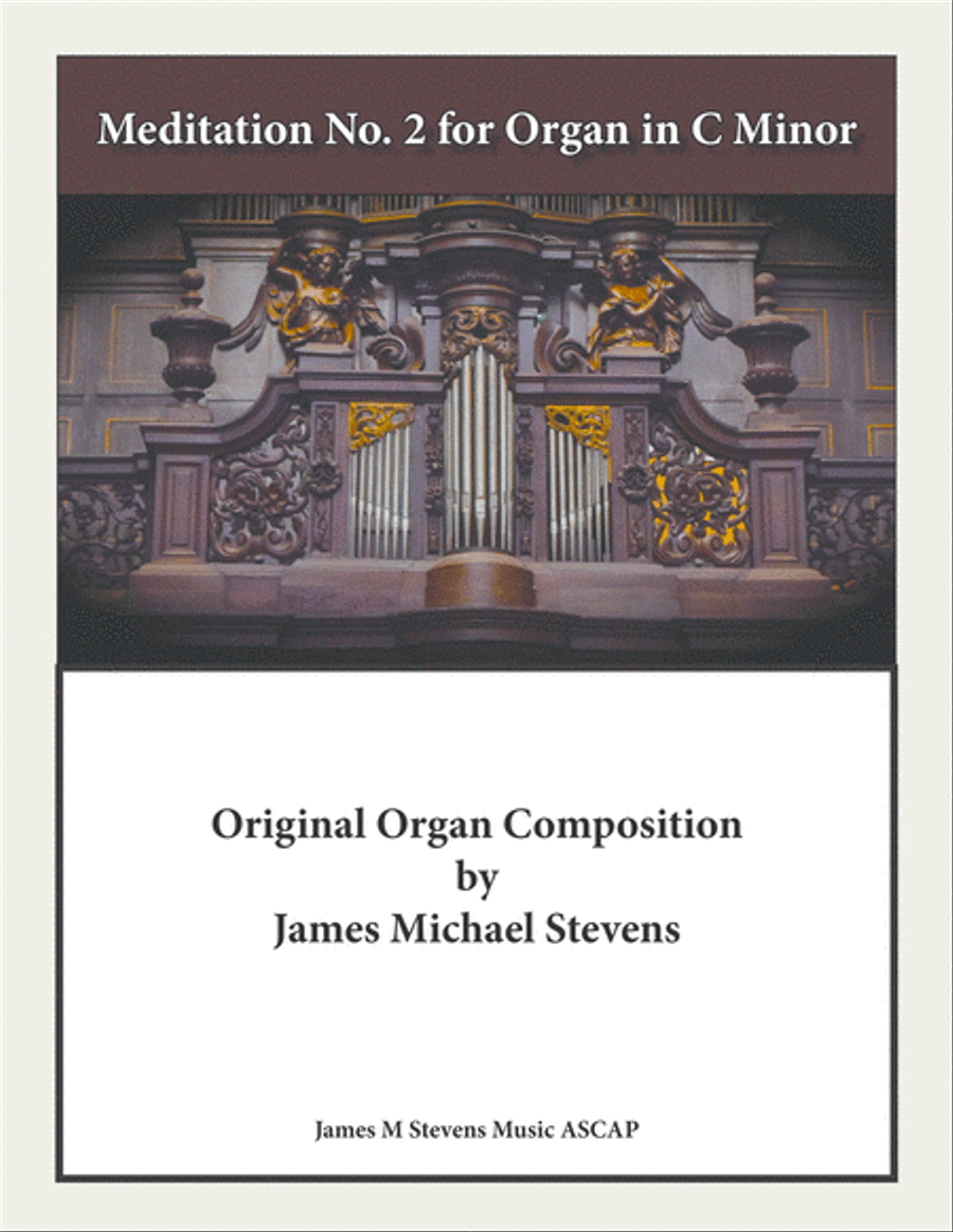 Book cover for Meditation No. 2 for Organ in C Minor