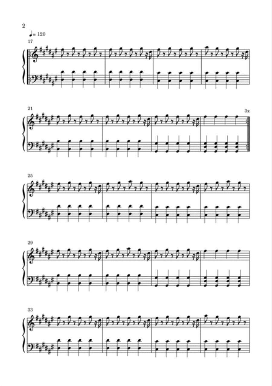 Sunny Easy Piano scores gallery preview page 2