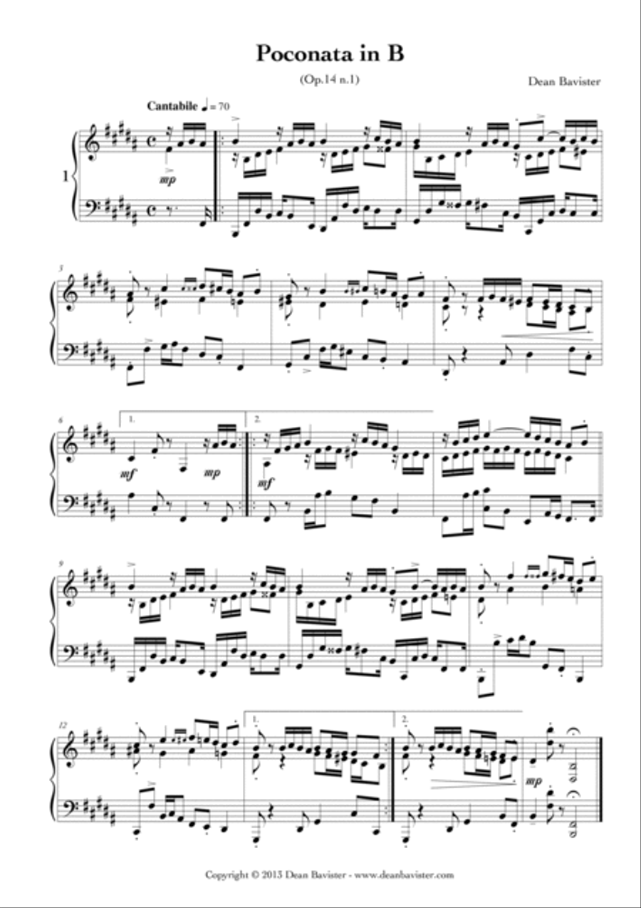 3 Poconatas for Piano (Opus 14) Piano Solo scores gallery preview page 3