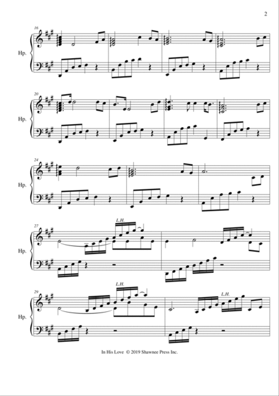 In His Love In His Love Celtic Harp scores gallery preview page 2