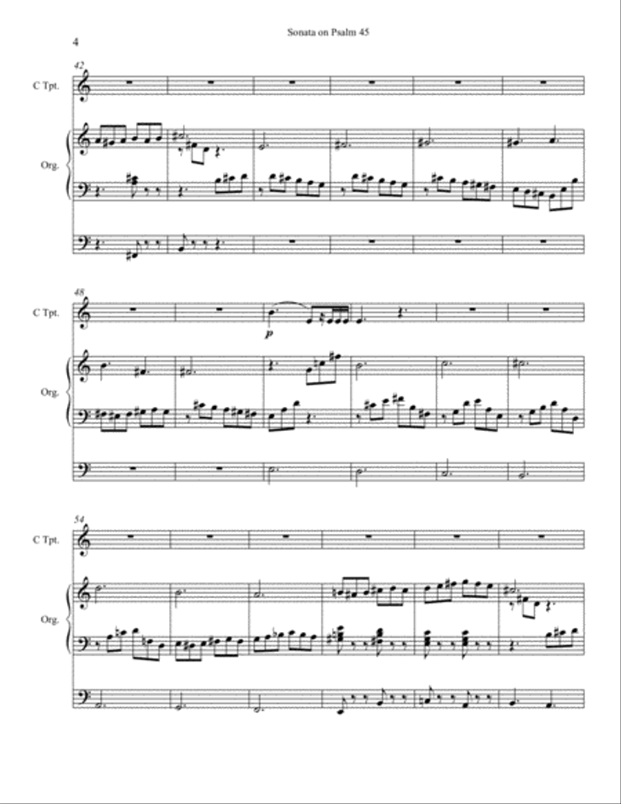 Sonata on Psalm 45 Trumpet Duet scores gallery preview page 4