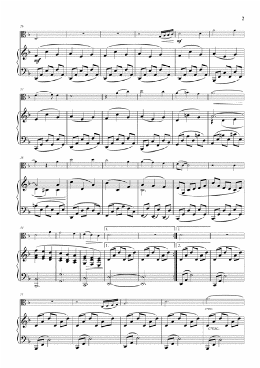 Scarborough Fair - Viola & Piano Viola scores gallery preview page 3