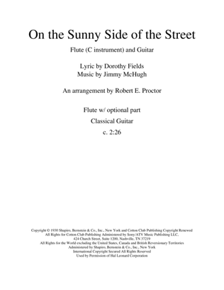 Book cover for On The Sunny Side Of The Street