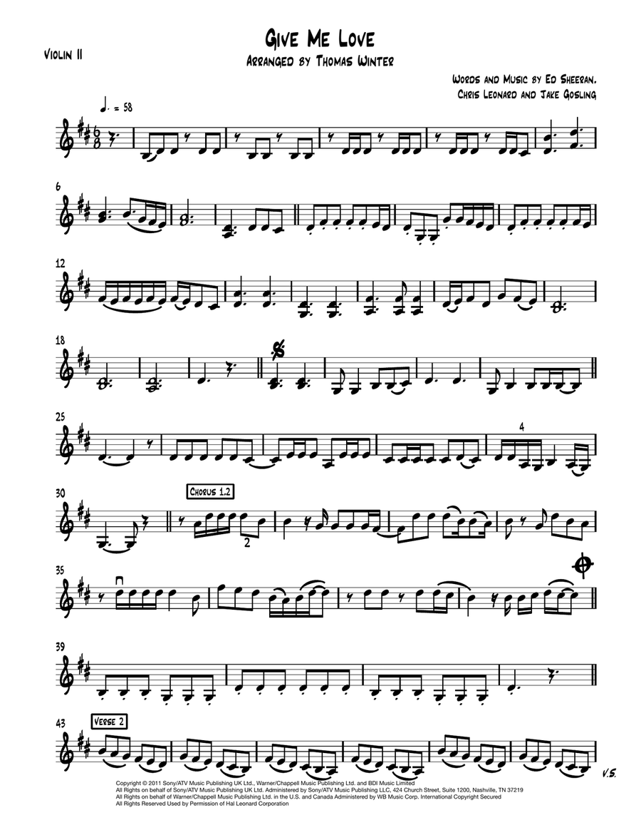Give Me Love String Quartet scores gallery preview page 3