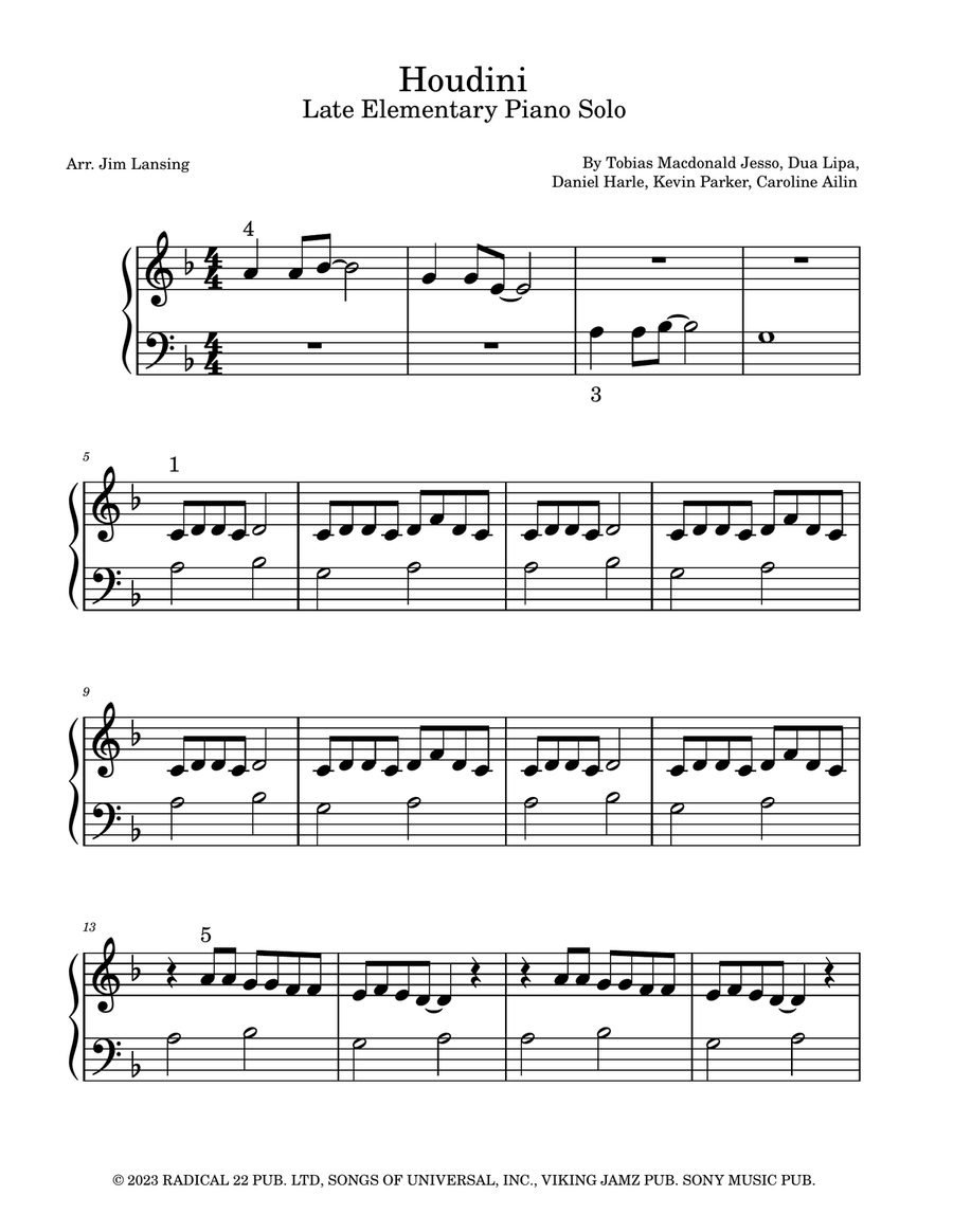 Houdini Piano Method scores gallery preview page 2