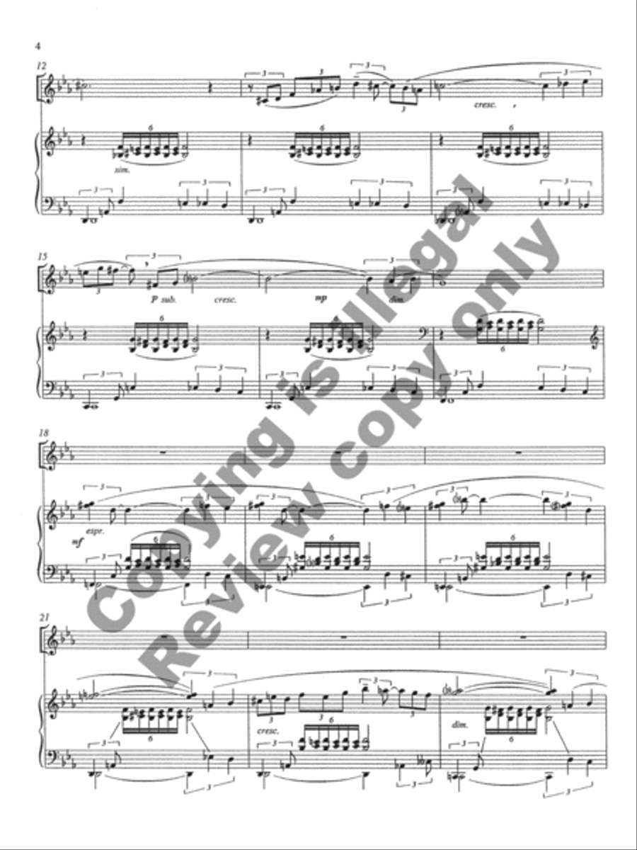 Vocalise for Flugelhorn & Piano Flugelhorn scores gallery preview page 4