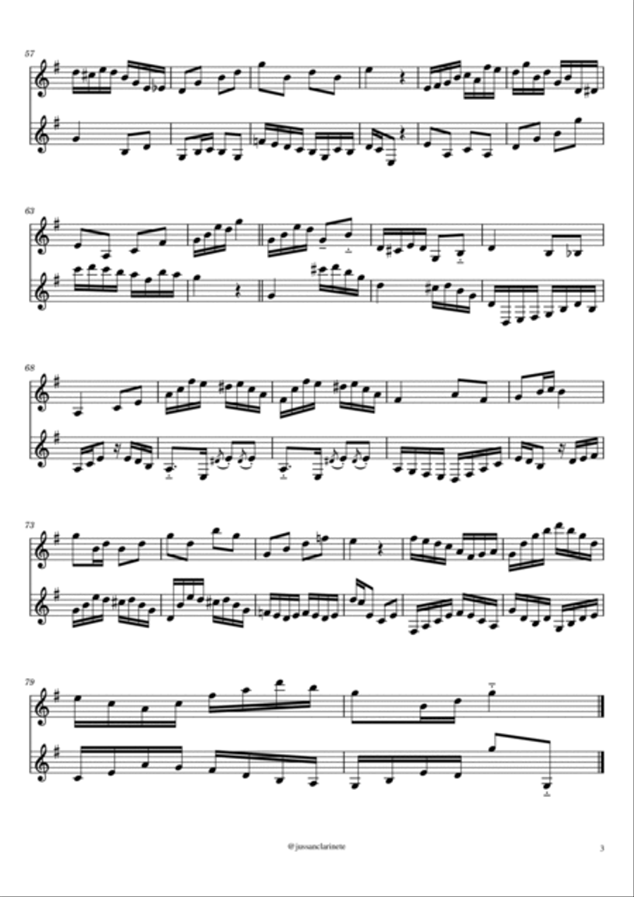 Dueto I Clarinet Duet scores gallery preview page 3