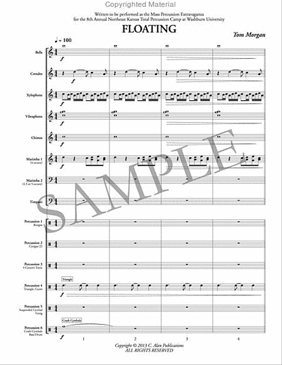 Floating Floating Percussion Ensemble scores gallery preview page 2