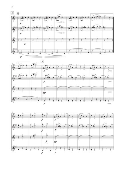 Slavonic Dance Op. 46, No. 1 for Saxophone Quartet image number null