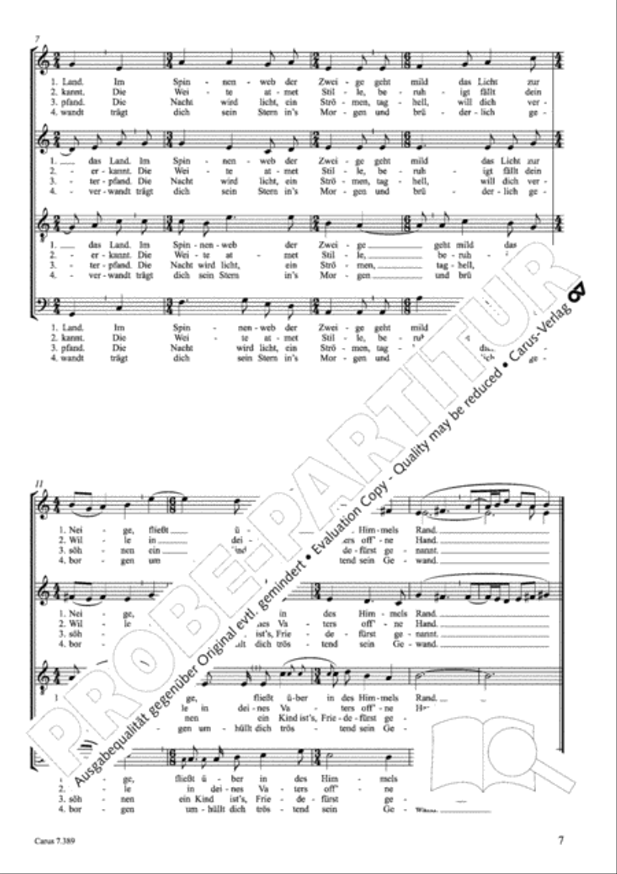 Four Motets for Advent and Christmas (Vier Motetten fur Advent und Weihnachten) 4-Part scores gallery preview page 12