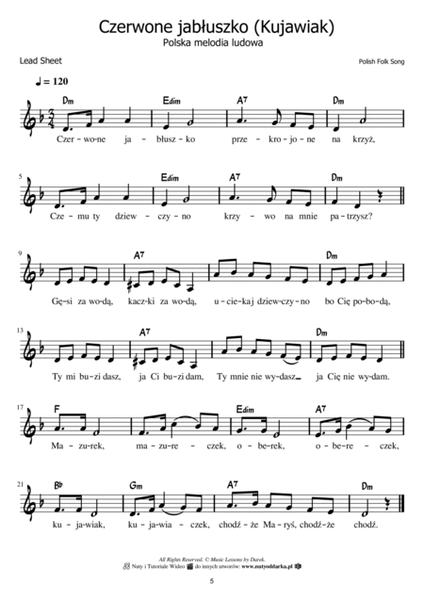 Polish Sheet Music Collection - 60 Songs from Various Categories [Lead Sheet]