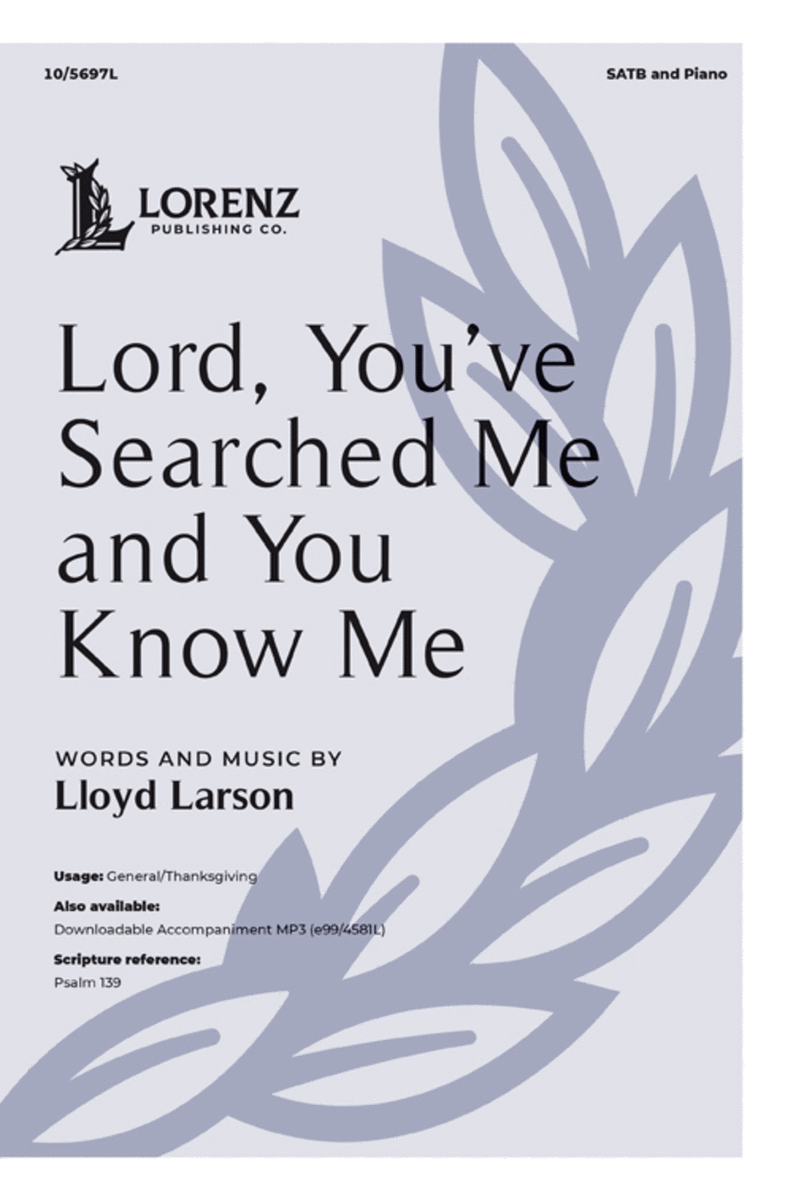 Lord, You've Searched Me and You Know Me image number null