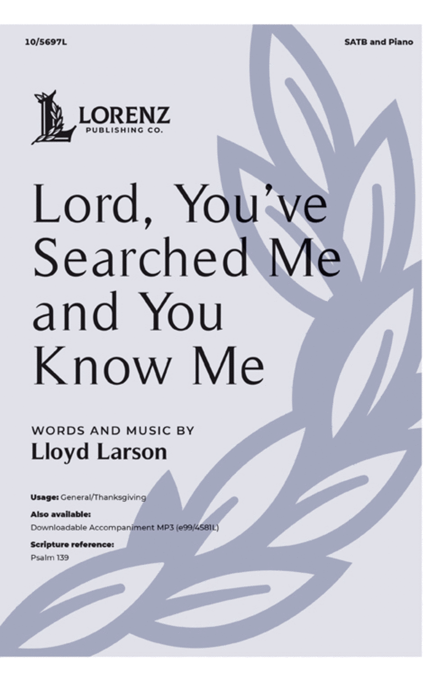 Lord, You've Searched Me and You Know Me 4-Part scores gallery preview page 1