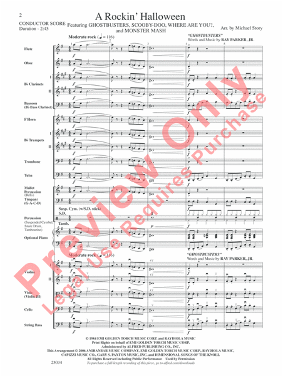 A Rockin' Halloween Full Orchestra scores gallery preview page 3