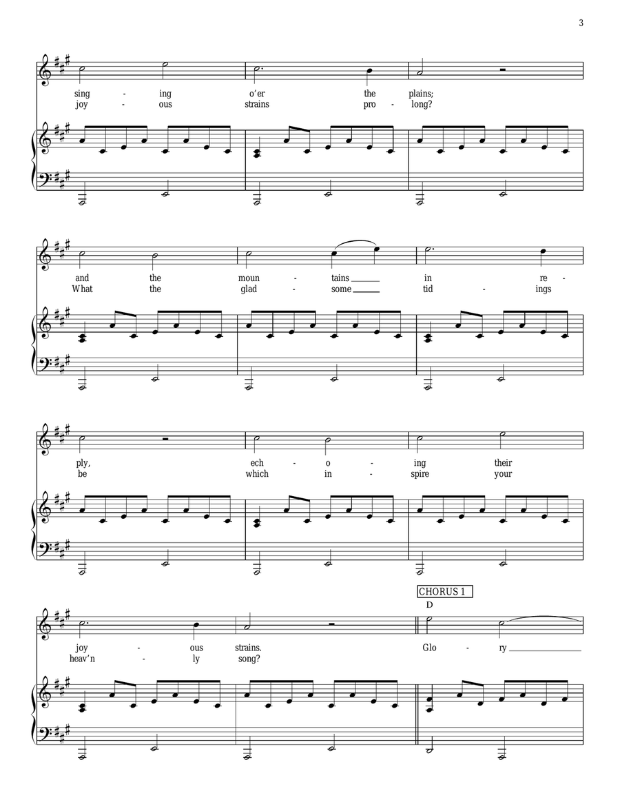 Angels We Have Heard On High Piano, Vocal, Guitar scores gallery preview page 3