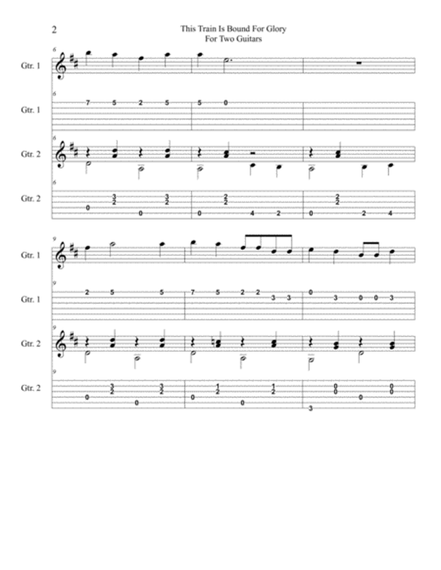 This Train Is Bound For Glory For Two Guitars-Tablature Edition